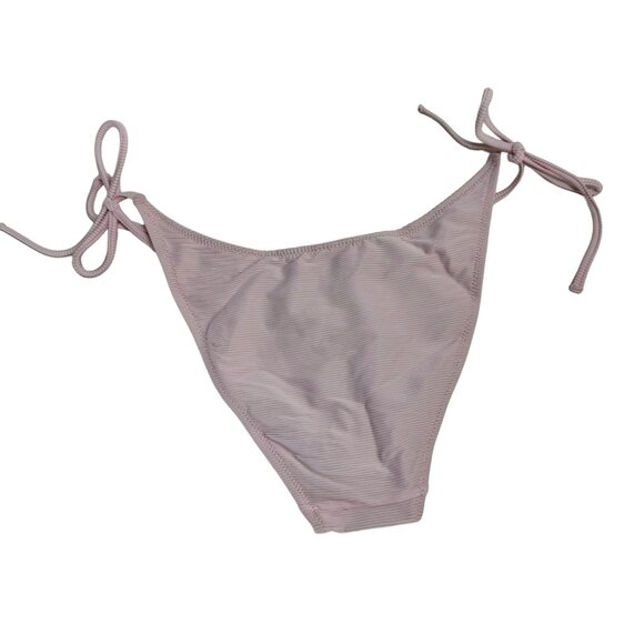 J.Crew Re-Imagined Pink Ribbed Bikini Bottoms M - Picture 2 of 5